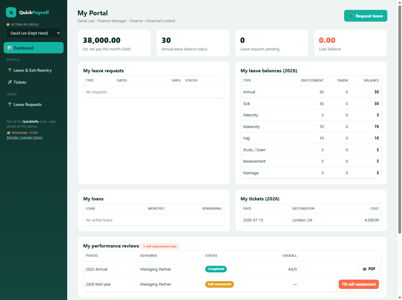 Employee portal